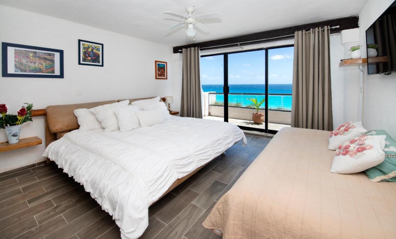 Cozy Ocean Front Penthouse At Marlin Beach Apartment Канкун Екстериор снимка