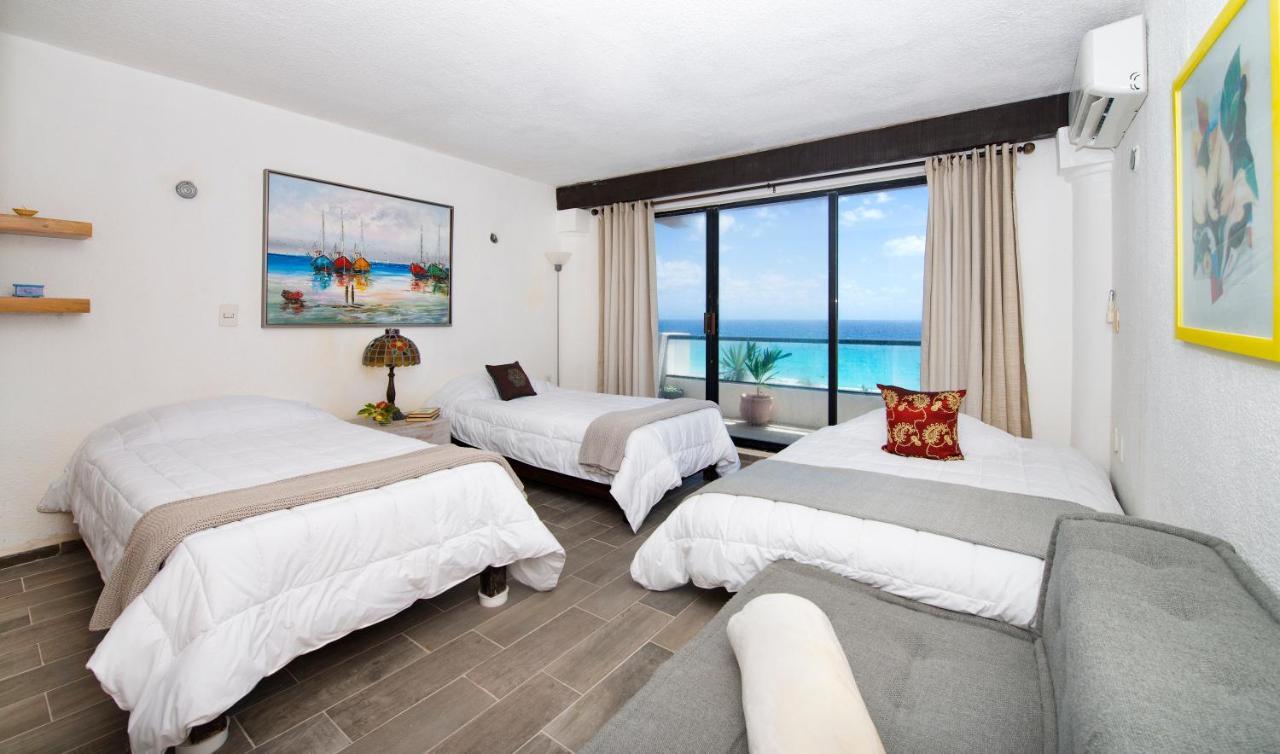 Cozy Ocean Front Penthouse At Marlin Beach Apartment Канкун Екстериор снимка